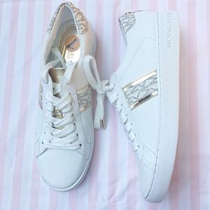 ❗️SOLD❗️ WHITE MICHAEL KORS SNEAKERS IRVING STRIPE